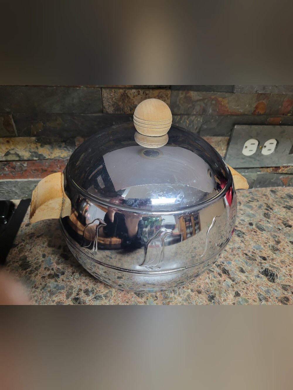 Vintage West Bend Company Hot & Cold Server "Penquin" Ice Bucket